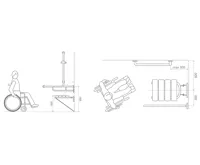 SAPHO HANDICAP nástěnné madlo LEVÉ 810x550mm, nerez lesk (2)