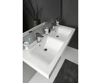 SAPHO FLAVIA dvojumyvadlo, litý mramor, 120x50cm, bílá (4)