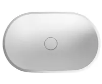 SAPHO TREVA umyvadlo volně stojící 56,5x85cm, litý mramor, kryt výpusti, bílá mat (6)