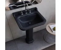 KERASAN WALDORF keramické umyvadlo 60x55cm, černá mat (4)