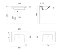 GSI NORM keramické umyvadlo 80x50cm, bez otvoru, bílá ExtraGlaze (9)