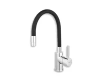 NOVASERVIS Dřezová baterie s flexi ramenem, černá-chrom, 70710,0C