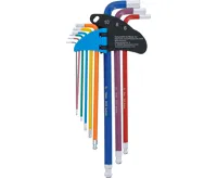 BGS Sada zahnutých klíčů, vícebarevné, extra dlouhé, vnitřní šestihran, vnitřní šestihran s ku (2)