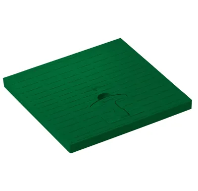 ITA DAKOTA poklop pochůzný s madlem 400x400, zelený