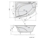 POLYSAN TANYA L asymetrická vana 160x120x49cm, bílá (7)