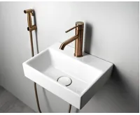 SAPHO RHAPSODY stojánková umyvadlová baterie s bidetovou sprchou, měď mat (3)