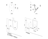 GSI PURA urinál se zakrytým přívodem vody, 25x61cm, bílá ExtraGlaze (5)