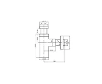 SAPHO Umyvadlový sifon 5/4", odpad 32mm, hranatý, chrom (2)