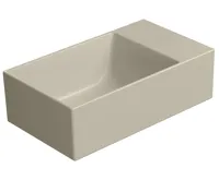 GSI KUBE X keramické umývátko 40x23cm, bez otvoru, pravé/levé, creta mat GSI KUBE X keramické umývátko 40x23cm, bez otvoru, pravé/levé, creta mat