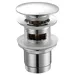 AQUALINE Umyvadlová výpust 5/4“, click-clack, velká zátka, 30-45mm, chrom