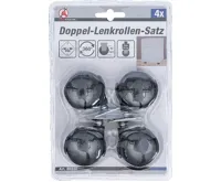 BGS Kolečka plastové, průměr 40 mm, otočné dvojité, sada 4 díly (3)