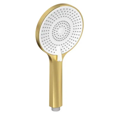 SAPHO Ruční masážní sprcha, 3 režimy sprchování, silikon trysky, průměr 120mm, ABS/zlato mat