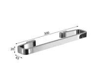 GEDY SAMOA držák ručníků 300mm, chrom (4)