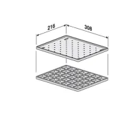 Odkapávací a pokládací rošt + háčky s upevňovacím příslušenstvím k umyvadlu Multiset (1)