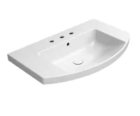 GSI NORM keramické umyvadlo 80x50cm, oblé, 3 otvory, bílá ExtraGlaze