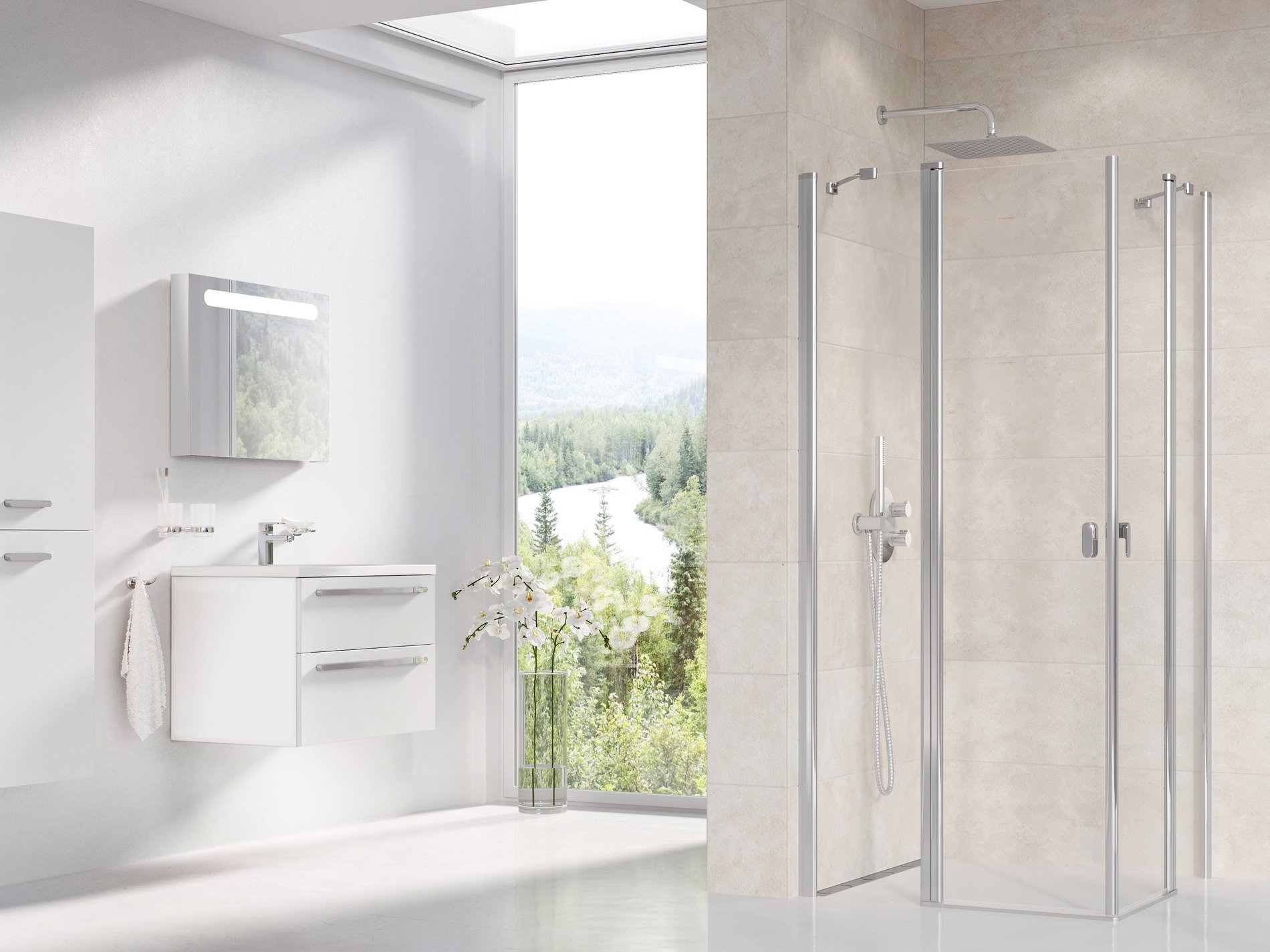Ravak sprchové dveře crv2-80 bright alu+transparent