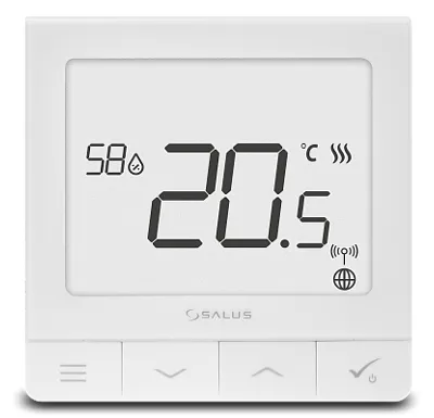 SALUS Ultratenký termostat s čidlem vlhkosti, 230 V SQ610, Systém SMART HOME