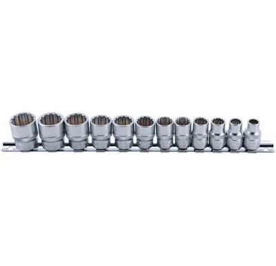 BGS Hlavice nástrčné 3/8", 12ti hranné 8,0-19 mm, 12 dílů
