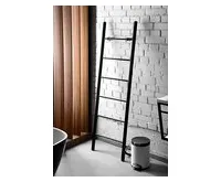 SAPHO KARBO elektrický sušák ručníků, kulatý, 400x1120mm, 87 W, černá mat (1)