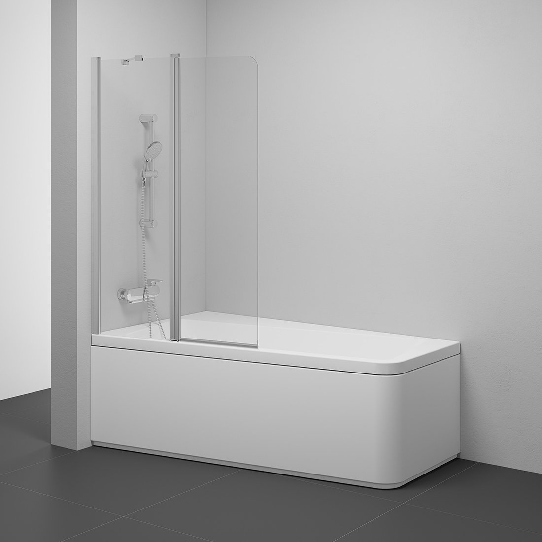 Ravak vanová zástěna 10cvs2-100 l satin+transparent