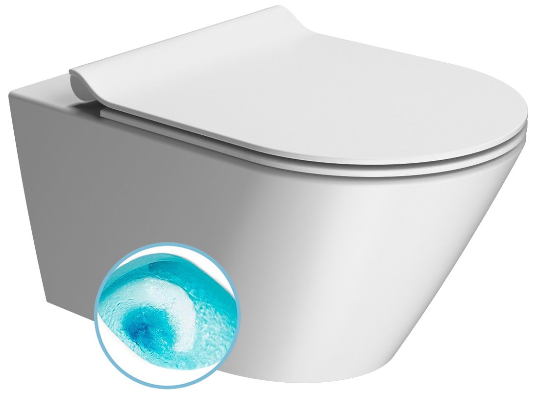 Gsi kube x závěsná wc mísa, swirlflush, 36x55cm, bílá dual-mat