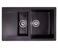 GRANISIL FABERO 795.15 Granitový dřez s vaničkou, černý