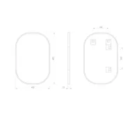 SAPHO CONA SLIM zrcadlo v rámu 40x60cm, černá (6)