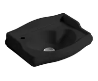 KERASAN RETRO keramické umývátko 41x30cm, otvor pro baterii vlevo, černá mat KERASAN RETRO keramické umývátko 41x30cm, otvor pro baterii vlevo, černá mat