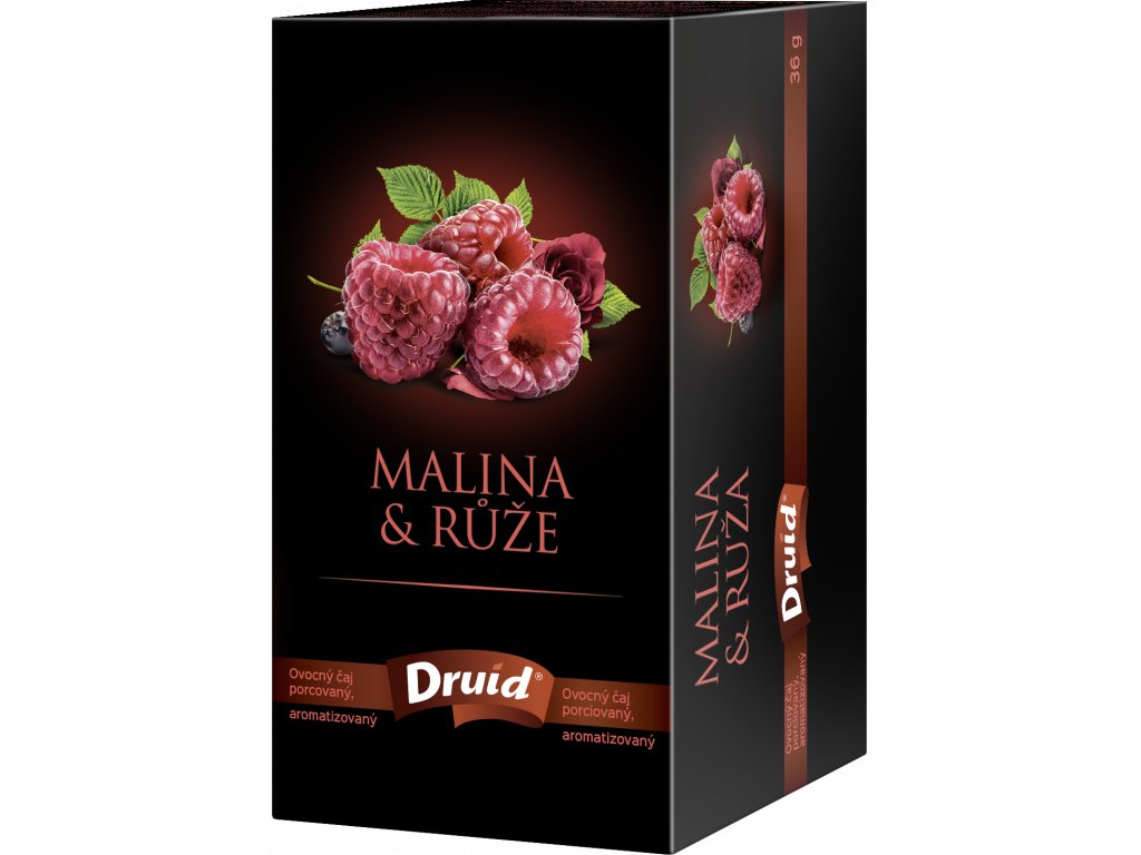 Čaj ovocný Druid Malina a Růže 18ks
