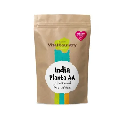 Vital Country s.r.o. Zrnková káva Indie Planta AA 250g