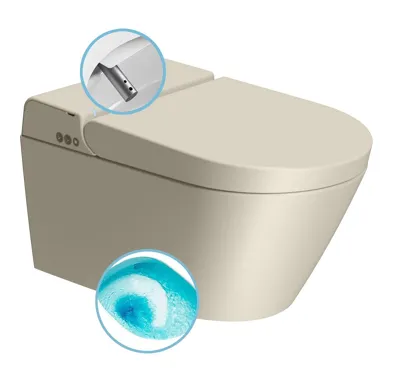 GSI WCLEAN závěsné WC Swirlflush s integrovaným elektronickým bidetem, creta dual-mat