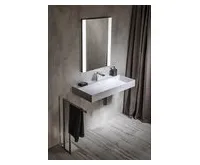 SAPHO GODIVA umyvadlo, litý mramor, 96x44cm, bílá (1)