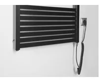 AQUALINE TONDI-E elektrické otopné těleso rovné 600x1690 mm, 800 W, černá mat (3)