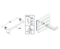 AQUALINE Sušák ručníků na otopná tělesa 36cm rovný, bílá (5)