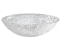 SAPHO PURUS skleněné gravírované umyvadlo na desku, 50x36cm, čirá (3)