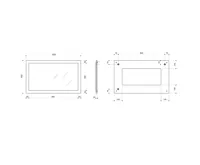 SAPHO NIROX zrcadlo v rámu 100x60cm, antracit matný (2)