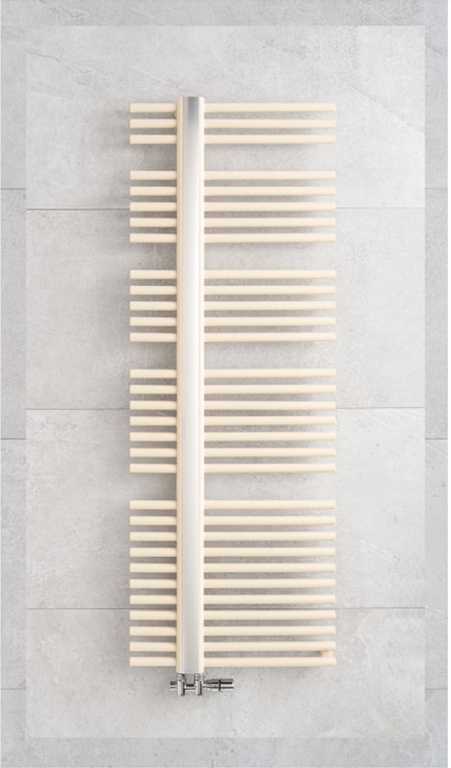 Koupelnový radiátor pmh kronos 600x1670mm, šedobéžová lesk