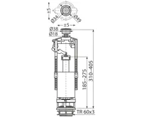 ALCAPLAST Vypouštěcí ventil se STOP tlačítkem A2000-CHROM (1)