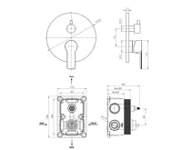 BRUCKNER BARON podomítkový sprchový set s pákovou baterií, 2 výstupy, chrom (5)