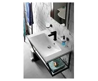 SAPHO MARIA umyvadlo, litý mramor, 75x46cm, bez otvoru, bílá (1)