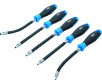 BGS Flexibilní sada šroubováků s kulatou rukojetí, E-Profil E4–E8, délka čepele 150 mm, 5dí