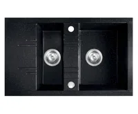NOVASERVIS Granitový dřez s vaničkou a odkapem,s přep. z dřezu,grafit - DRGM3/48/79HA