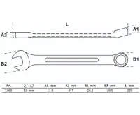BGS Klíč očkoplochý 18 mm, 15° vyhnutý, DIN 3113A ,chrom vanadium (1)