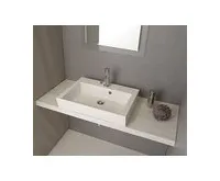 SAPHO ORINOKO umyvadlo, litý mramor, 60x45cm, bílá (1)