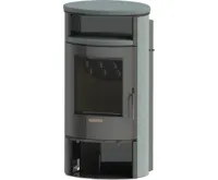 ABX Island 7 Aqua Krbová kamna s výměníkem 6kw - šedý plech mastek (vč.HD) | AKCE kazeta značkových vín