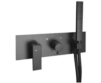 SAPHO DIMY podomítková sprchová baterie s ruční sprchou, 2 výstupy, černá mat SAPHO DIMY podomítková sprchová baterie s ruční sprchou, 2 výstupy, černá mat