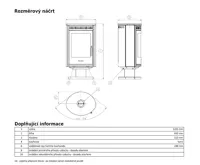 ABX Arktis 8 otočný - Krbová kamna šedý plech mastek (vč.HD) | AKCE Zdravá láhev 0,7l (1)