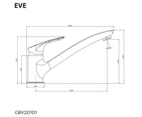 Dřezová stojánková baterie, Eve, s plochým ramínkem 210 mm, chrom (1)