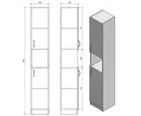 AQUALINE SIMPLEX ECO vysoká skříňka 30x180x30cm (7)
