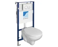 Závěsné WC TAURUS s podomítkovou nádržkou a tlačítkem Schwab, bílá Závěsné WC TAURUS s podomítkovou nádržkou a tlačítkem Schwab, bílá